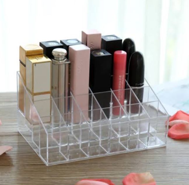 24 Department Transparent Case Lipstick organizer display holder. 