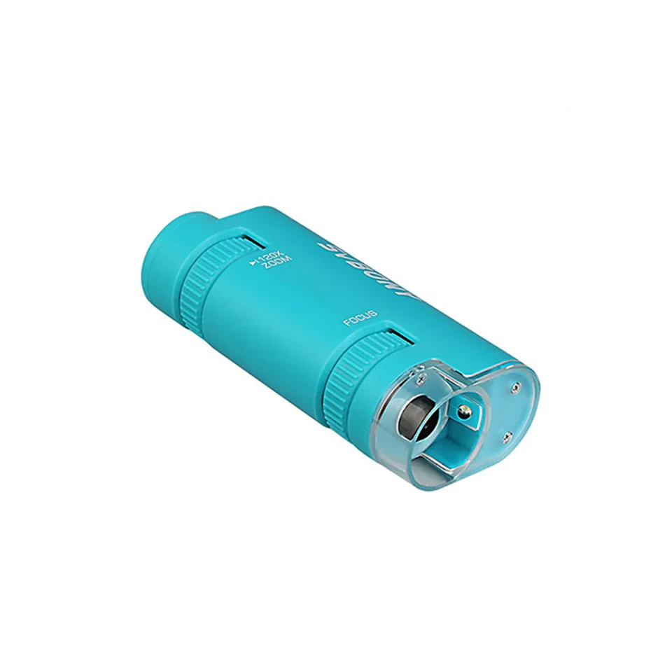 SVBONY SV603 Pocket Microscope 60x-120x, LED Lighted Zoom Portable Microscope, for Kids Learning,1x AAA Battery and. 