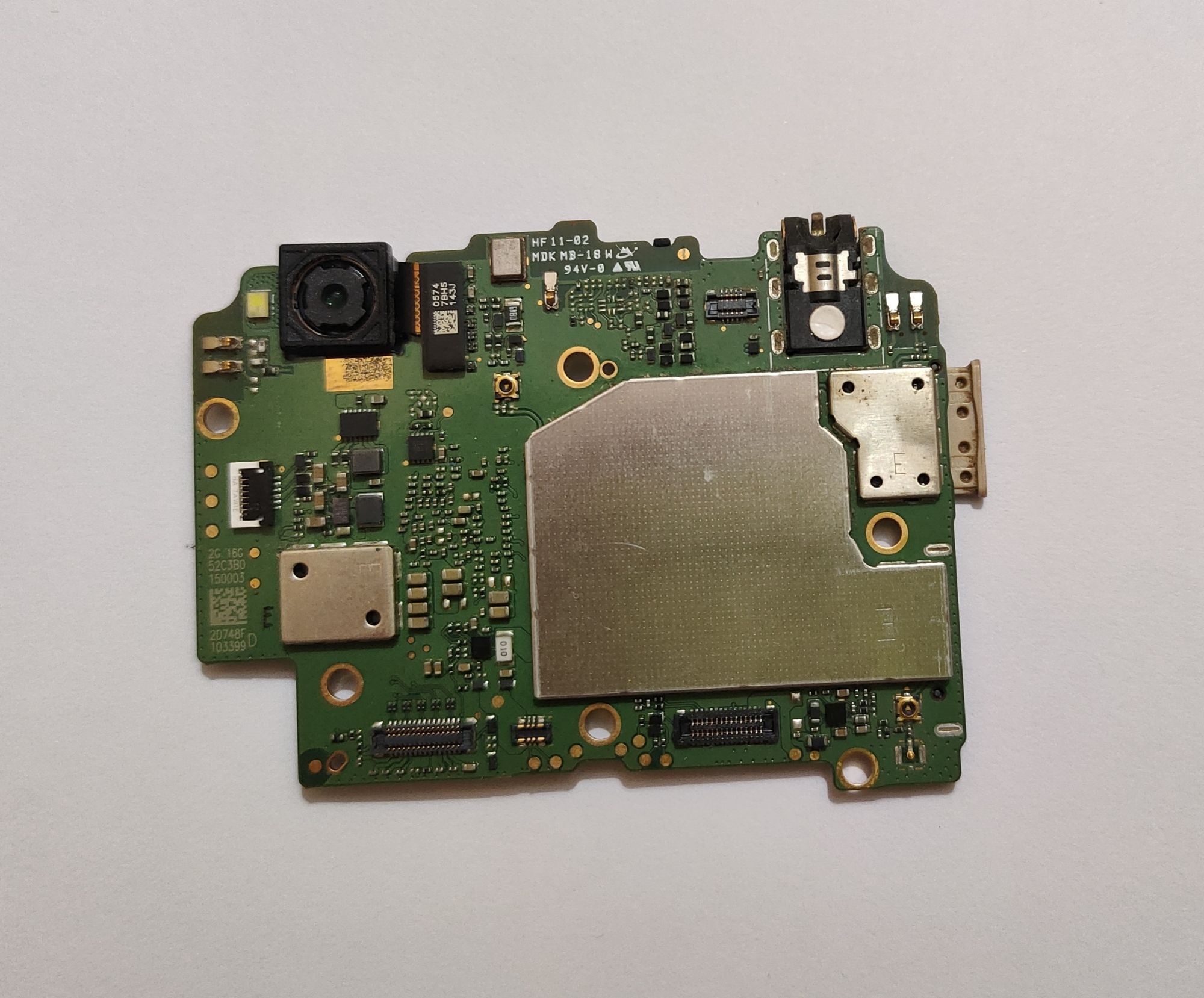 Original Redmi Note 7 complete motherboard setup with front camera and rear camera combo