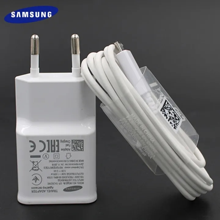 Samsung Adaptive Fast Charger Type B - Compatible with Samsung Galaxy S3, S4, S5, S6, S6 Edge, S7, S8 Edge - Quick Charge Power Adapter with Micro USB. 