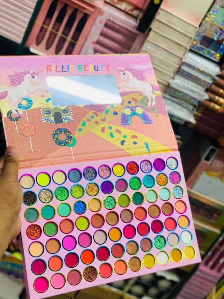 BILLIE Beauty 77 Color Eyeshadow Palette Matte Eyeshadow Glittery Eyeshadow Shimmer Eyeshadow Colorful Eyeshadow. 