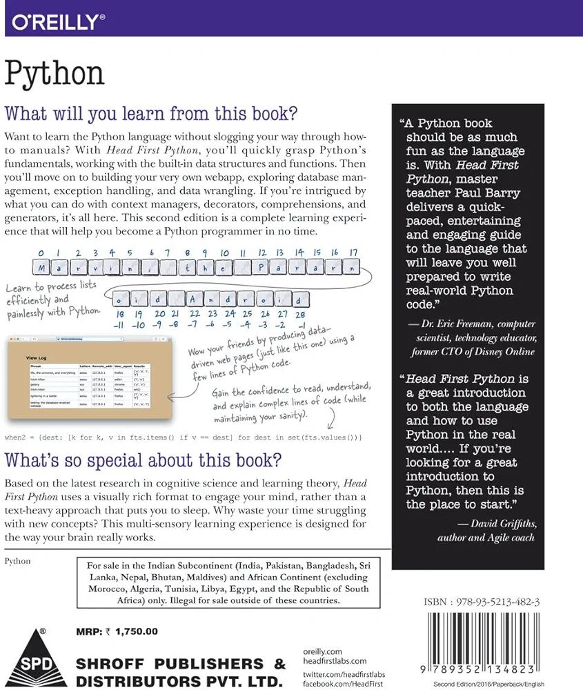 Head First Python: A Brain-Friendly Guide, Second Edition. 