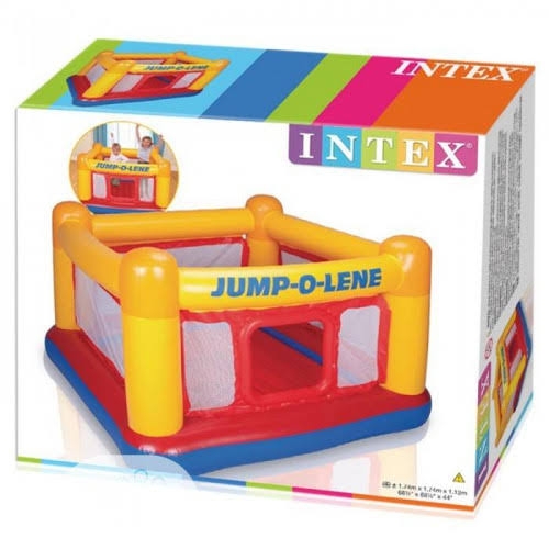 Intex Playhouse Jump-O-Lene Inflatable Bouncer With Electric Pump. 
