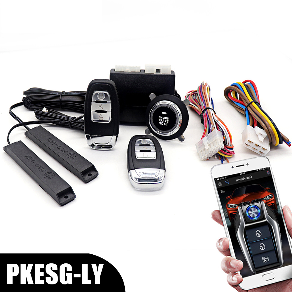 Car Starter Alarm Smart Bluetooth Autostart Set Auto Start Stop Push Button Keyless Entry System Remote Control Kit Accessories. 