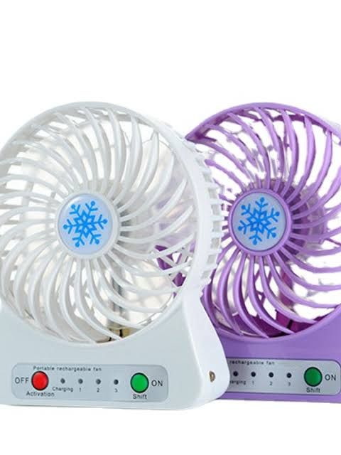 Portable mini Rechargeable Fan with LED. 