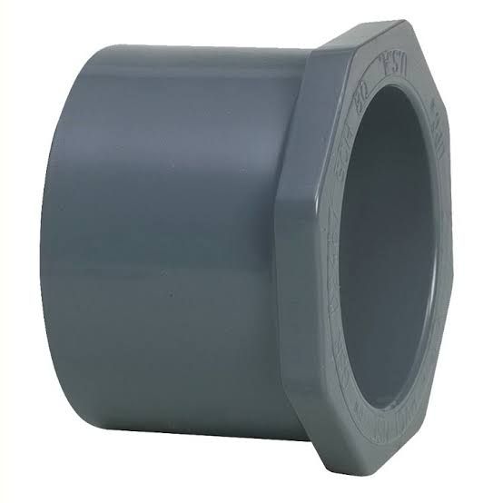1.5 " into 1 inch Pvc Reducing Bush grey socket type. 