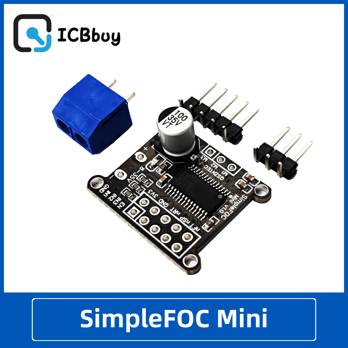 Simple FOCMini DRV8313 module DC Brushless Motor Driver Board FOC Control Driver SVPWM Control DC 8-30V
